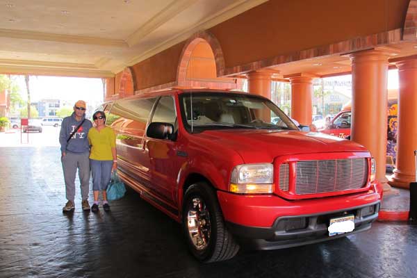 Limo ride in Las Vegas