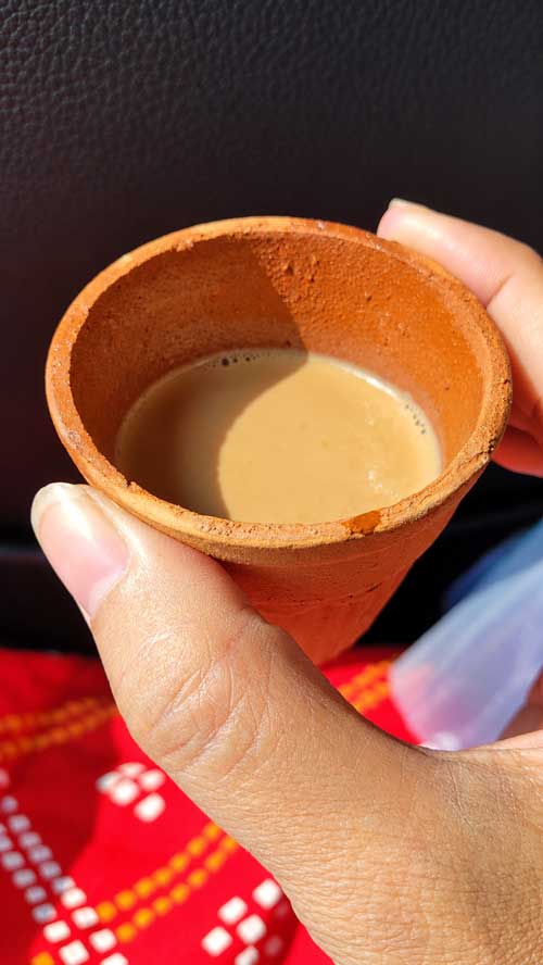 Delhi And Agra In 2 Days: A Firsthand Itinerary Delhi Agra 2 Day Itinerary - Chai Served In A Small Clay Cup On The Drive To Agra