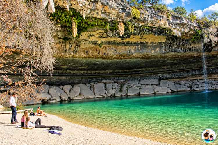 Hamilton Pool Preserve Reservations: Fees, Swimming Rules And What To Expect Visitors Relaxing On The Beach At Hamilton Pool Preserve