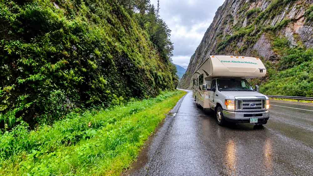 Keystone Canyon On The Richardson Highway Near Valdez