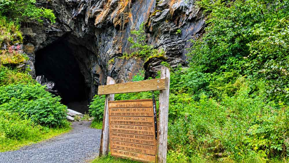 Old Railroad Tunnel In Keystone Canyon Near Valdez Alaska
