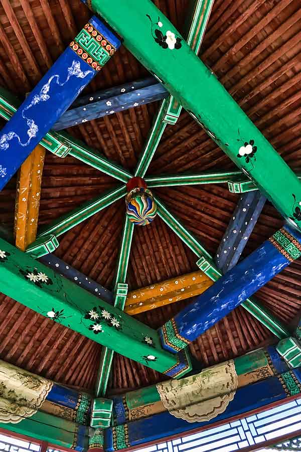 2 Day Great Wall Of China Itinerary: Jinshanling, Gubeikou &Amp; Mutianyu Painted Ceiling Of Pavilion At Jinshanling