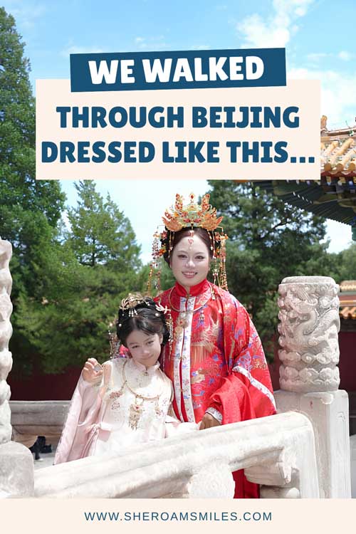 Beijing Traditional Costume Photoshoot With Kids: Cost &Amp; What To Expect Family Walking Through Beijing Wearing Ming Dynasty-Style Costumes On The Way To Their Professional Photoshoot.