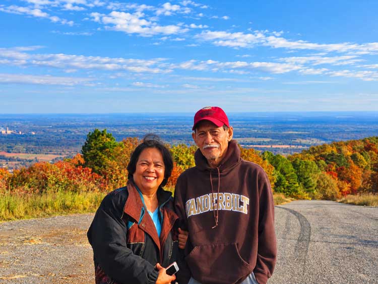 Cavanal Hill Fall Colors: Driving Oklahoma'S &Quot;World'S Highest Hill&Quot; View Over The Poteau River Valley From The Cavanal Hill Summit Overlook On A Clear Fall Day.