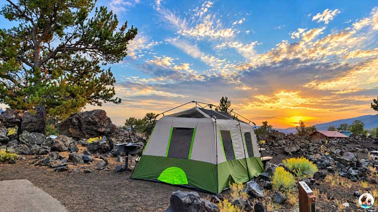 Craters Of The Moon National Monument: Things To Do And Visitor Guide Tent Camping Among Volcanic Lava Formations Inside Craters Of The Moon National Monument.