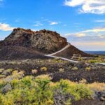 Paved Spatter Cones Trail Winding Up A Volcanic Spatter Cone