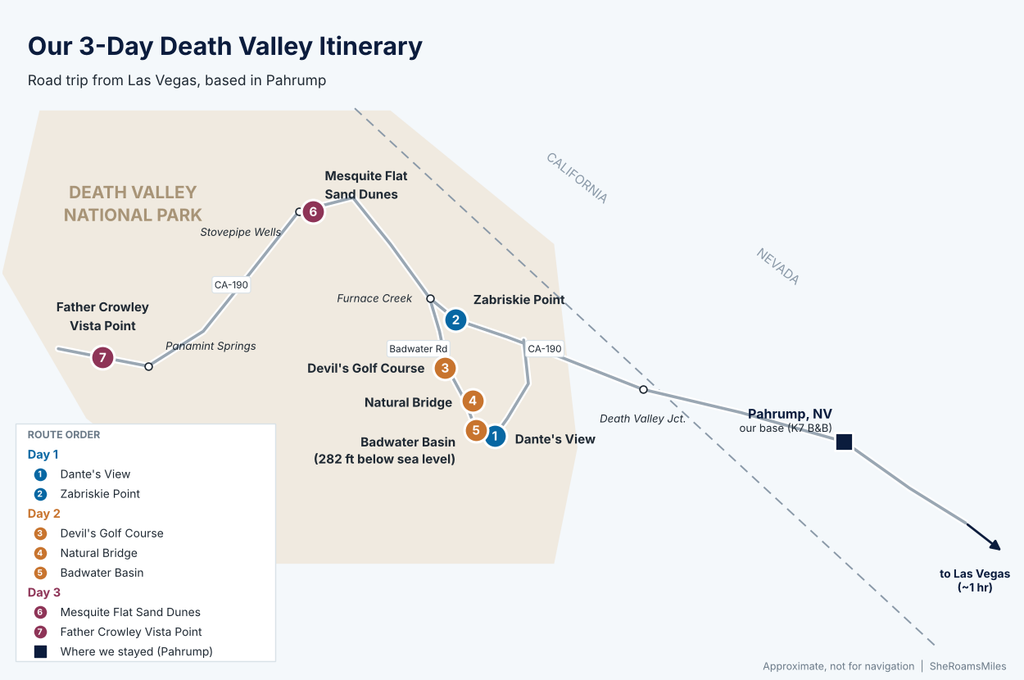 Death Valley National Park Itinerary: How To Spend 3 Days Death Valley National Park Map